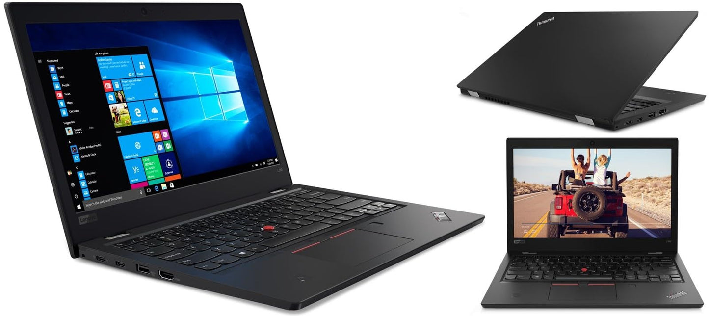 Lenovo ThinkPad L380 Business Laptop, 13,3 Zoll Bildschirm, Intel i5-8250U, 16 GB RAM, 256 GB SSD, Webcam, WLAN, BT, US-Tastatur, Windows 10 Pro (Generalüberholt)