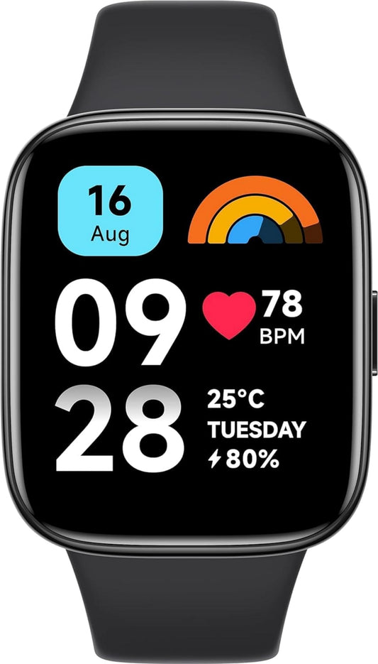 Xiaomi Redmi Watch 3 Active, 1.83 Inch LCD Display, Bluetooth Phone Calls, SpO2 and Heart Rate Monitoring, 5 ATM Water Resistance, 12 Days Battery Life, 100+ Fitness Mode, Black