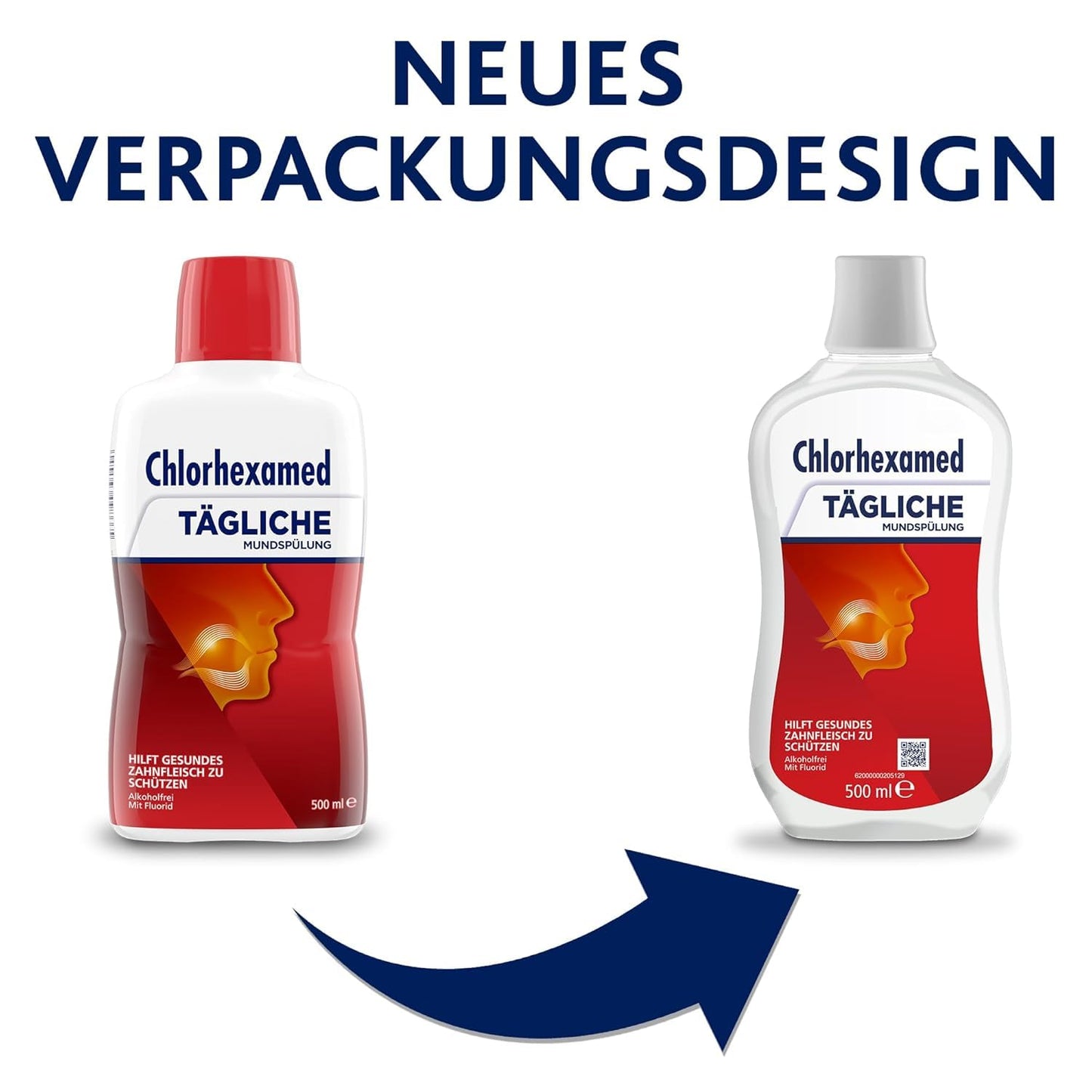 Chlorhexamed Tägliche Mundspülung, 500 ml für die tägliche Pflege und Reinigung mit Mundwasser antibakteriell