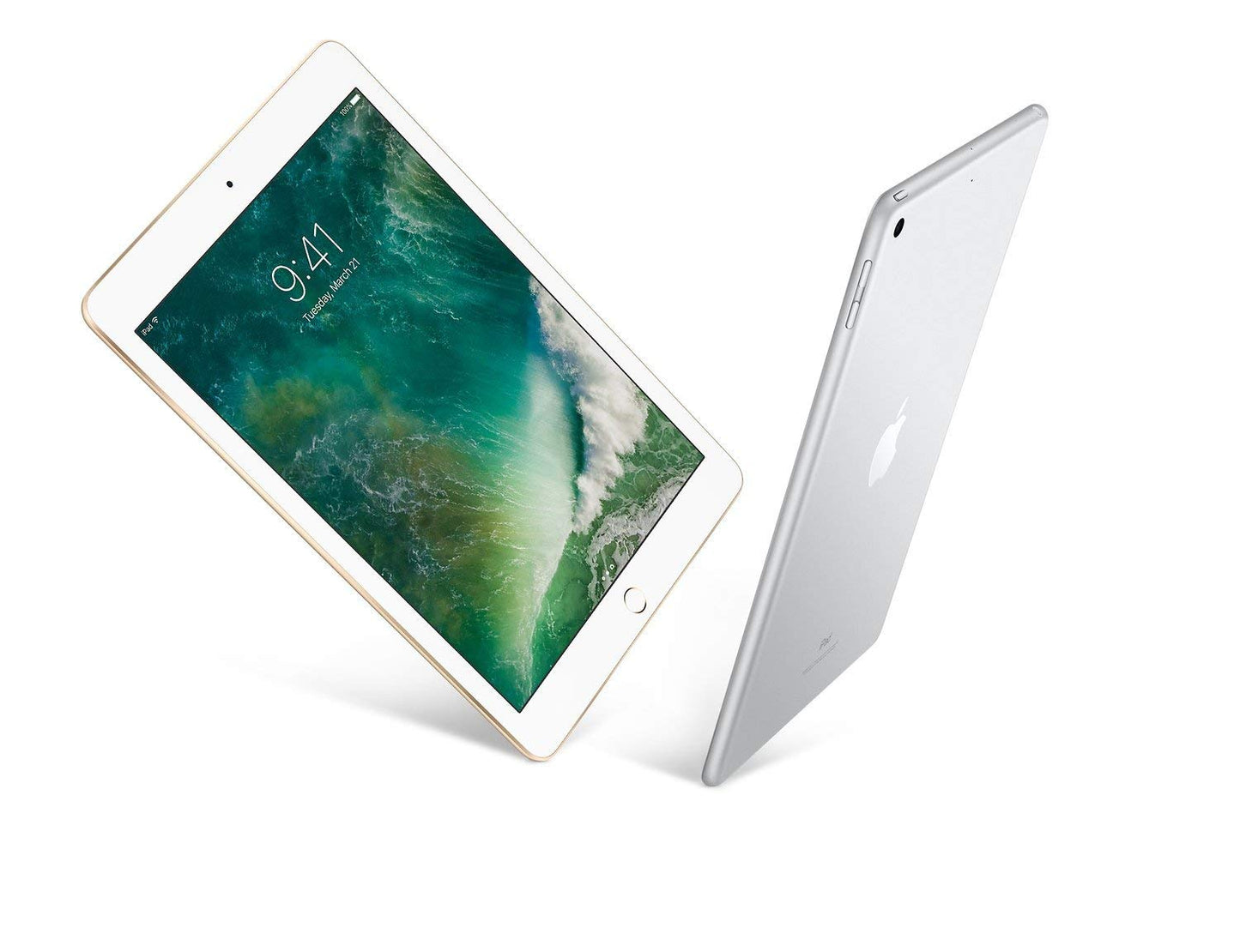 Apple iPad 9.7 (5. Gen) 128GB Wi-Fi + Cellular - Silber - Entriegelte (Generalüberholt)