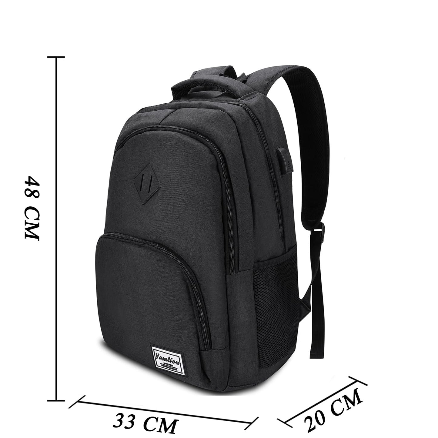 YAMTION Rucksack Herren und Damen,Schultasche Schulranze Schulrucksack Jungen Teenager Laptop Rucksack für Uni Schule Arbeit Studium