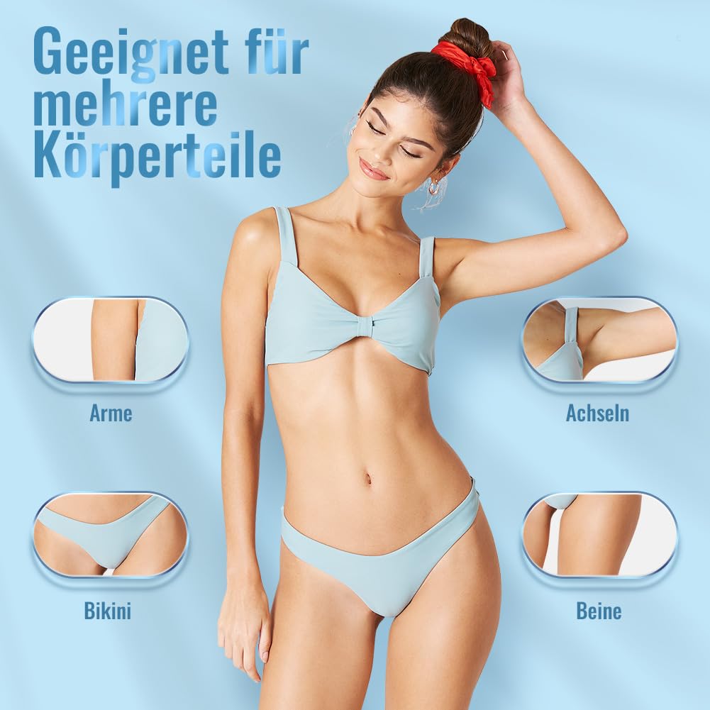 Waxing Set Professionell, LCD-Display, Silikonschale, Wachswärmer Wachs Haarentfernung mit 400g Waxing Perlen, 20 Holzspateln, 10 Papierringe zu Hause CITHOT (Schwarz)