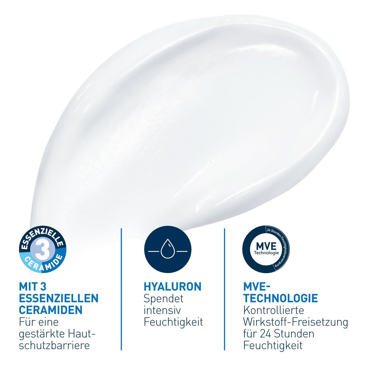 CeraVe Feuchtigkeitscreme für Körper und Gesicht, Mit Pumpspender, Creme für trockene bis sehr trockene Haut, Mit Hyaluron und 3 essenziellen Ceramiden, 454 g