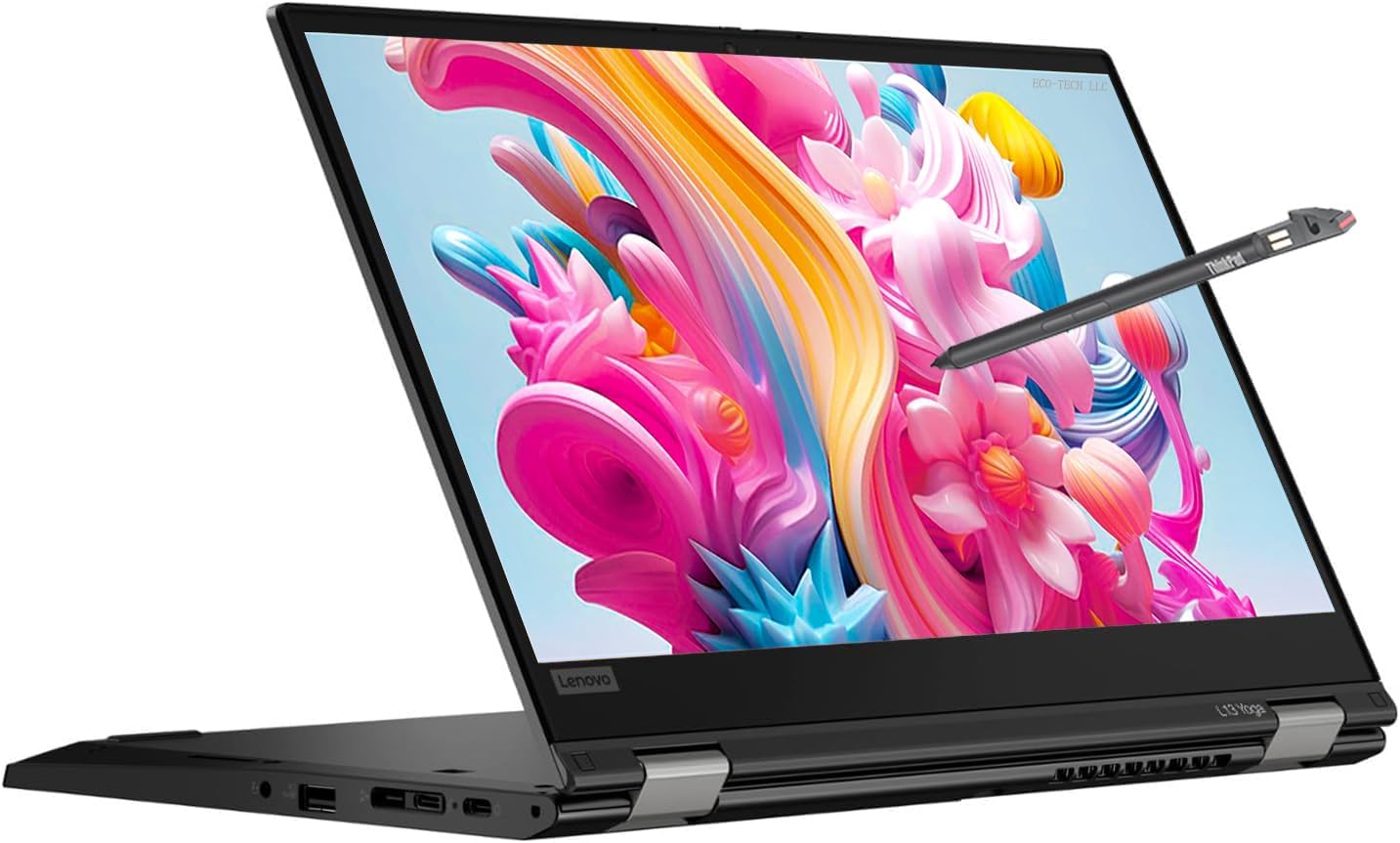 Lenovo ThinkPad L13 Yoga Gen 1 Touchscreen 2 in 1 Laptop, 13,3 Zoll FHD(1920 x 1080), Intel Core i5-10310U, 16GB RAM, 512GB SSD, Stylus Pen, US-Tastatur, Windows 10 Pro (Generalüberholt)