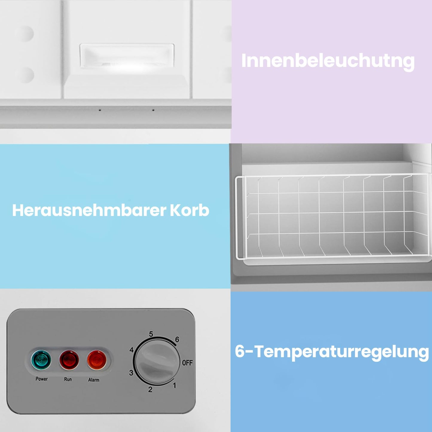 Comfee RCC201WH6(E) Gefriertruhe/82 kWh/Jahr/85cm hoch/200L/Inverter-Kompressor/41dB Geringe Lautstärke/Geeignet für verschiedene Einsatzszenarien/Einstellbarer Temperaturregler/Weiß