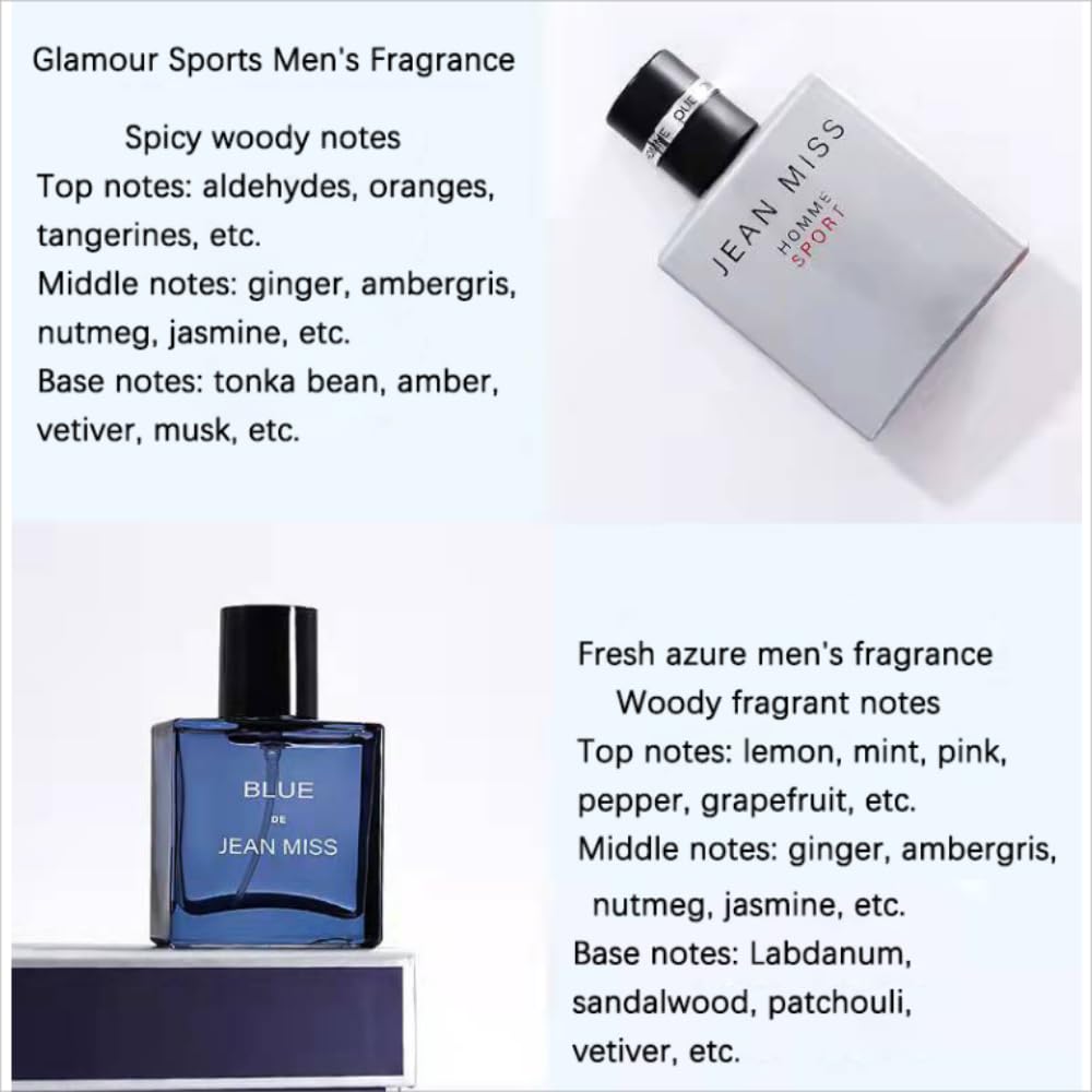 Parfüm Set für Herren, 3 Flaschen Herrenparfüm, Eau de Toilette für Herren, Lang Anhaltender Leichter Duft Körperparfüm für Männer, Parfum Geschenkset für Herren 30 ml x 3