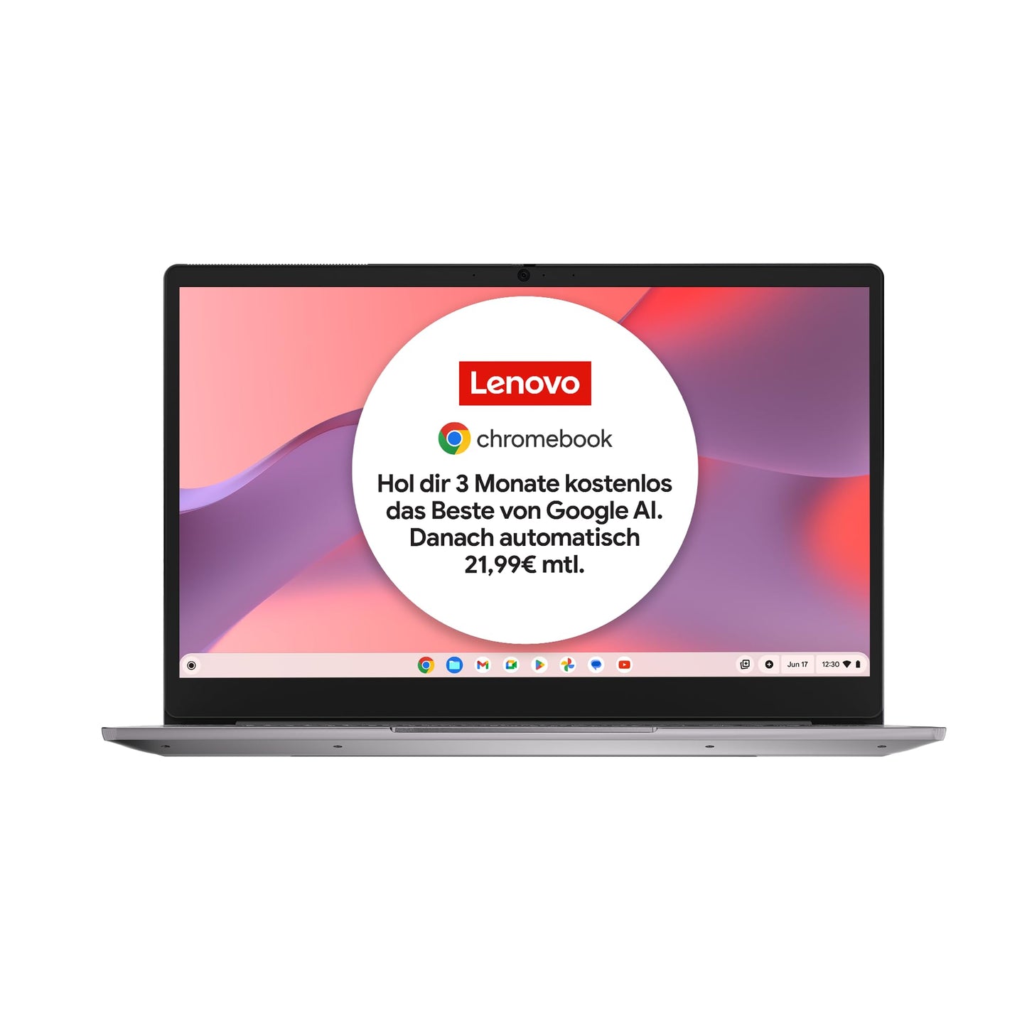 Lenovo Chromebook IdeaPad 3i | 15,6" Full HD Touch Display | Intel Celeron N4500 | 8GB RAM | 128GB SSD | Intel UHD Grafik | Chrome OS | QWERTZ | grau | 3 Monate Premium Care