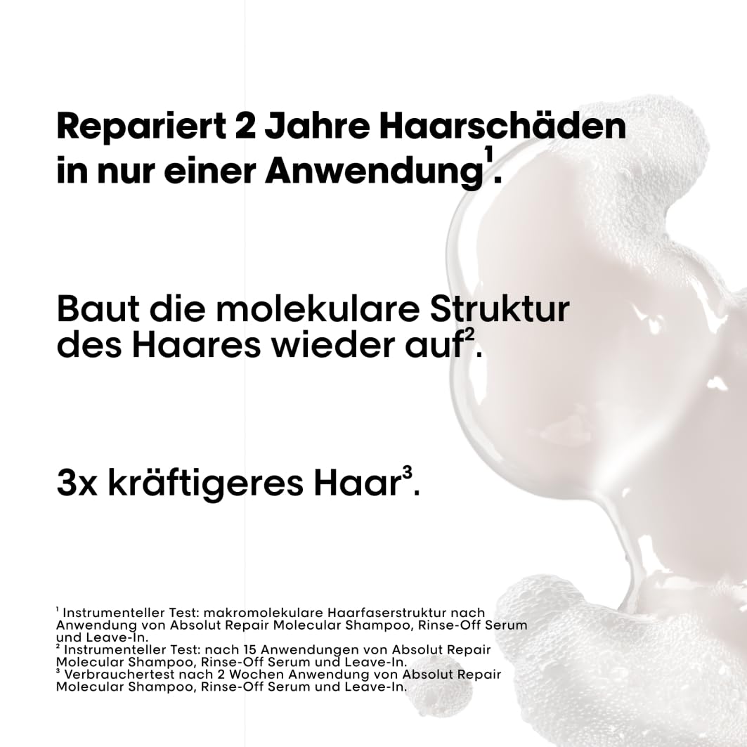 L'Oréal Professionnel Geschenkset für strukturgeschädigtes Haar, Zur molekularen Tiefenreparatur, Mit Peptidbondern & Aminosäuren, Serie Expert, Absolut Repair Molecular Shampoo, Maske & Mini-Leave-In