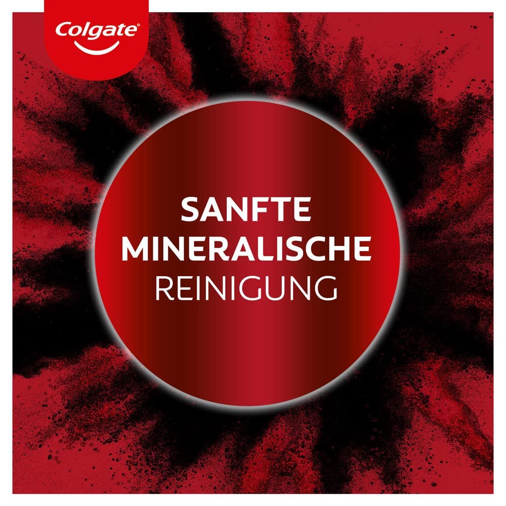 Colgate Max White Charcoal Zahncreme 4x75ml | Mit Aktivkohle | Zahnpasta Colgate entfernt bis zu 100% der oberflächlichen Verfärbungen* | Colgate Zahnpasta für weißere Zähne