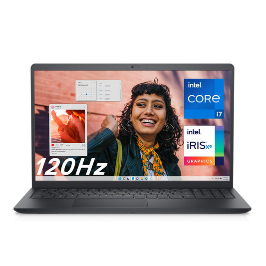 Dell Inspiron 15 3530 Laptop 15,6" FHD Display, Intel Core i7 1355U, 16GB RAM, 512GB SSD, Intel Iris Xe Graphics, Windows 11 Home, QWERTZ Keyboard, Black