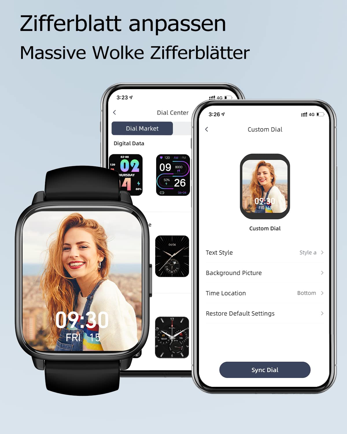 RUIMEN Smartwatch mit Telefonfunktion,Smartwatch für Damen Herren HD-Touch Screen Fitnessuhr mit SpO2-Überwachung Pulsuhr Schlafmonitor Schrittzähler Uhr Multi Trainingsmodi für Android iOS