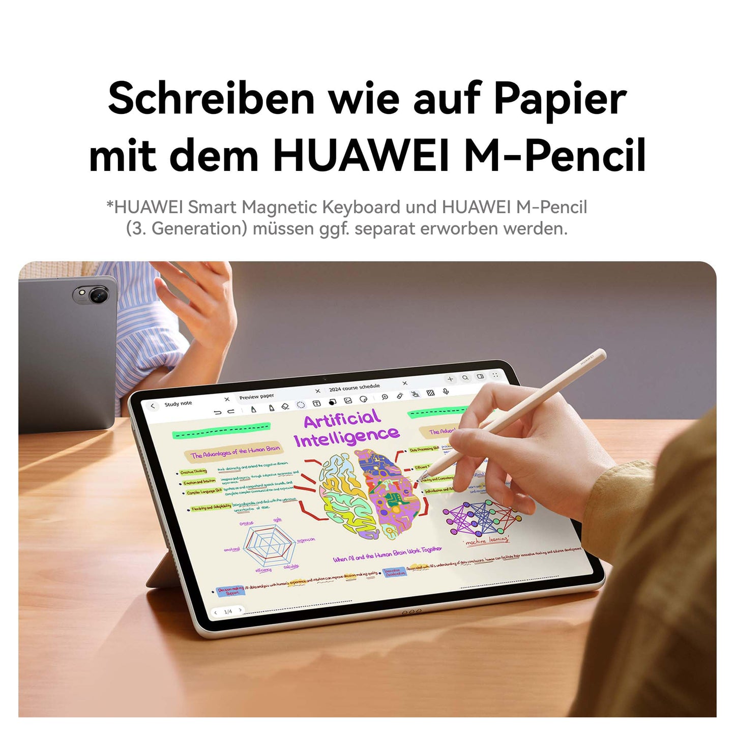 HUAWEI MatePad 11,5″S PaperMatte Edition Tablet, 8GB+256GB, 2,8K FullView Display, 144 Hz hohe Bildwiederholfrequenz, 8800 mAh Akku, Wi-Fi, Bluetooth, Space Gray