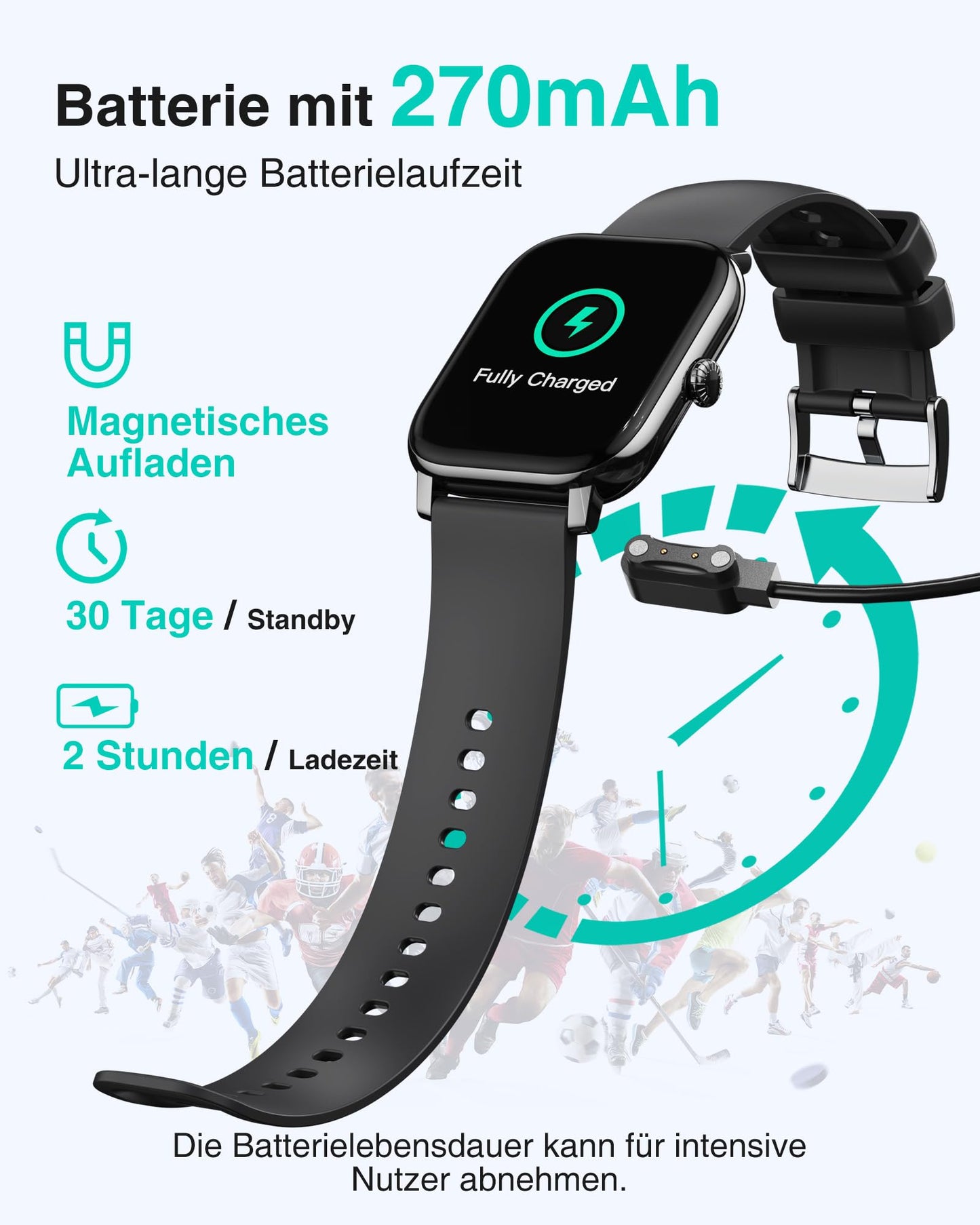 LLKBOHA Smartwatch Herren - 1,85 Zoll Touchscreen Smart Watch mit Telefonfunktion, Fitness Watch mit Herzfrequenzmonitor Schlafmonitor Schrittzähler,IP68 Wasserdicht für Android iOS