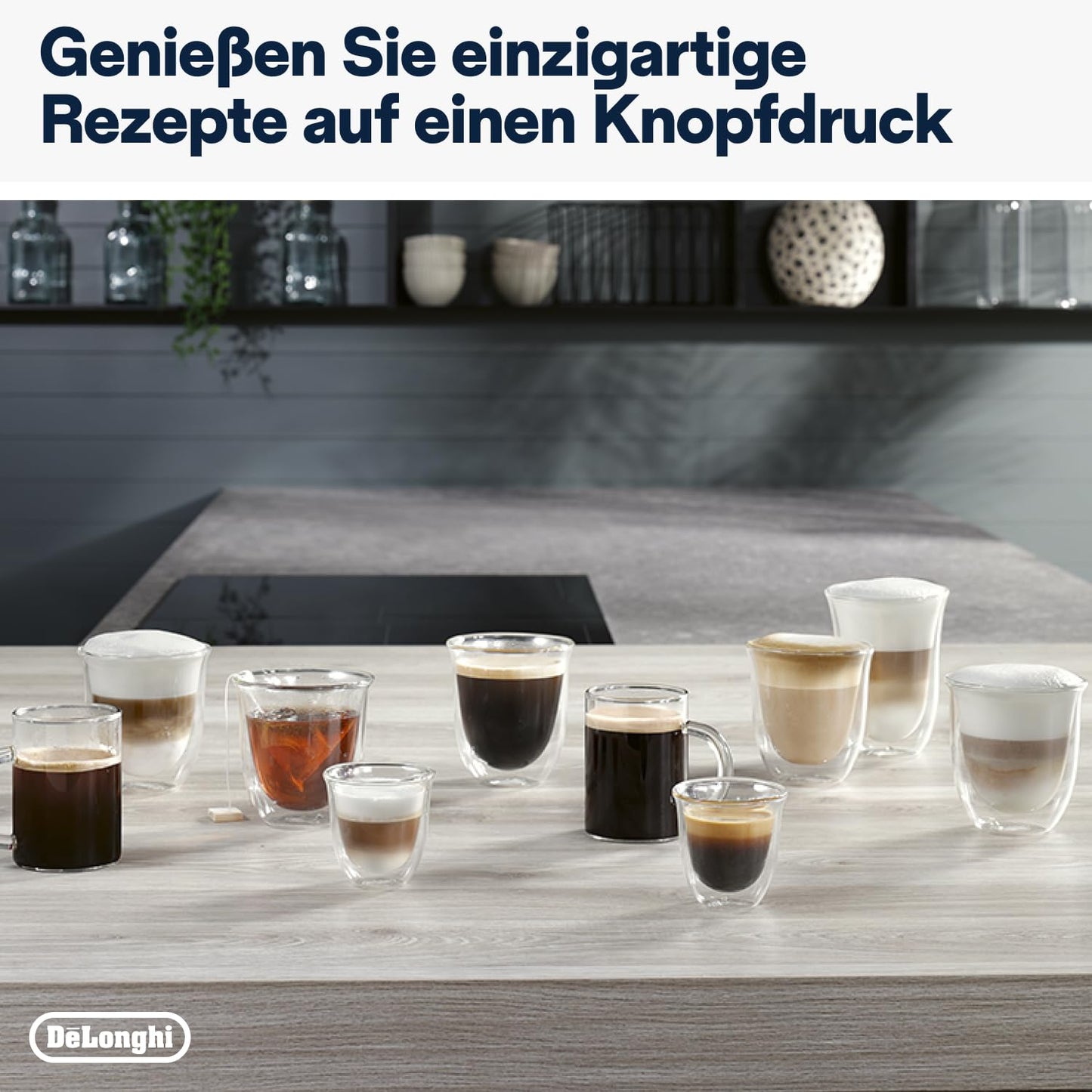 De'Longhi Magnifica Evo Next ECAM312.80.TB – Kaffeevollautomat mit 2,4'' TFT Farbdisplay & LatteCrema Milchsystem, 7 Direktwahltasten (Cappuccino, Espresso, Latte Macchiato), 2-Tassen-Funktion, Titan