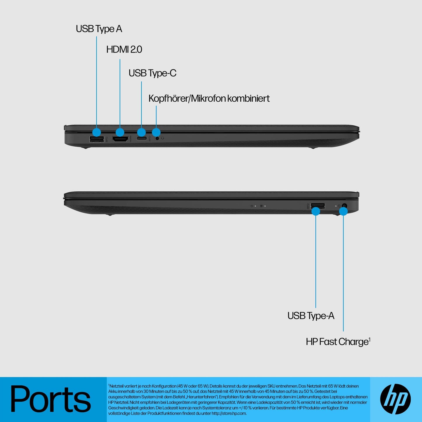 HP Laptop | 17,3" HD+ Display | Intel Celeron N4120 | 8 GB DDR4 RAM | 256 GB SSD | Intel UHD-Grafik | Windows 11 | QWERTZ | Schwarz