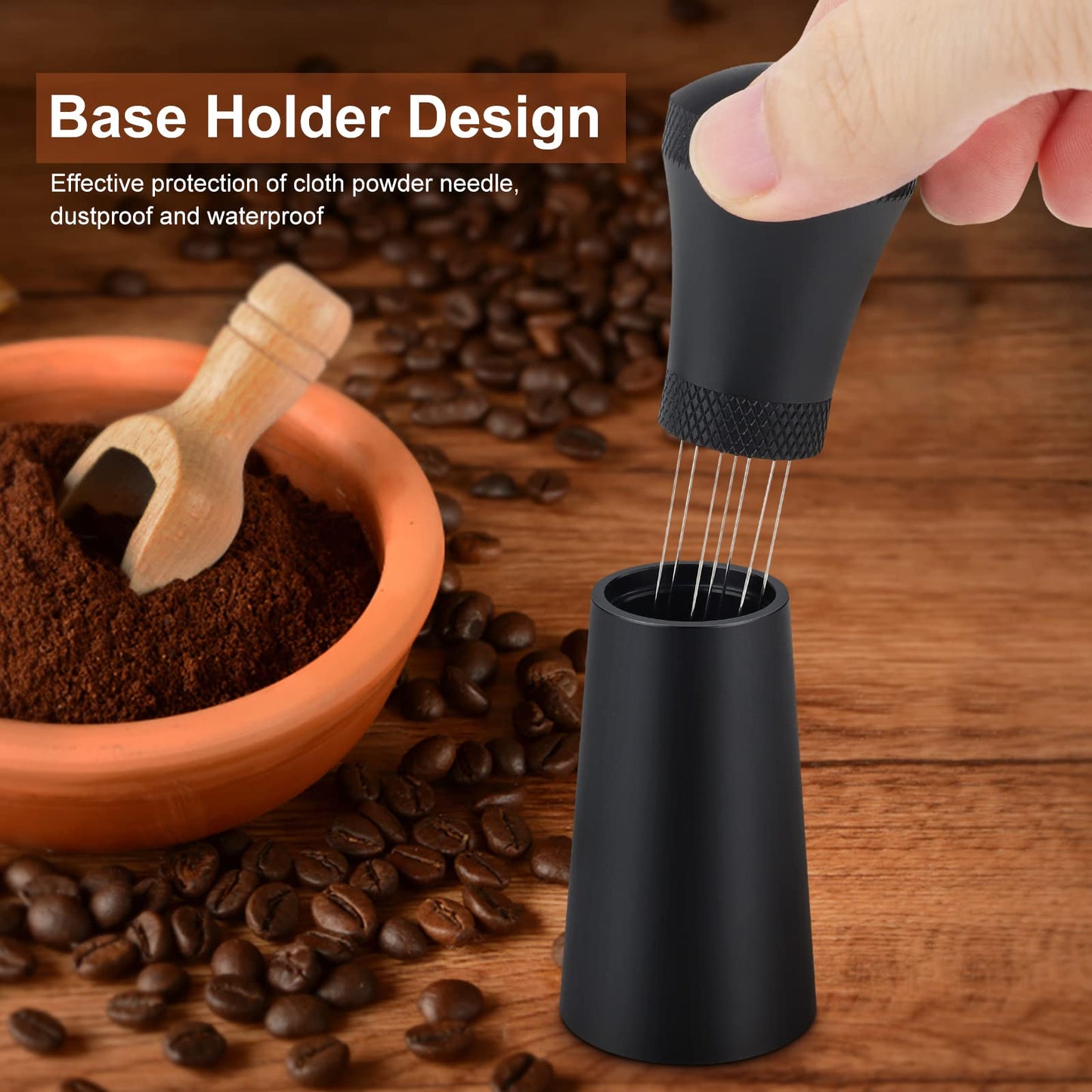 Csuntikulo WDT Tool, Aufgerüstet WDT Tool Espresso Nadel mit 7 Feinen Nadeln, Kaffee Tamper Espresso Nadel, Kaffee Zubehör, Espresso Kaffeerührer, Espresso Kaffeerührer für Barista