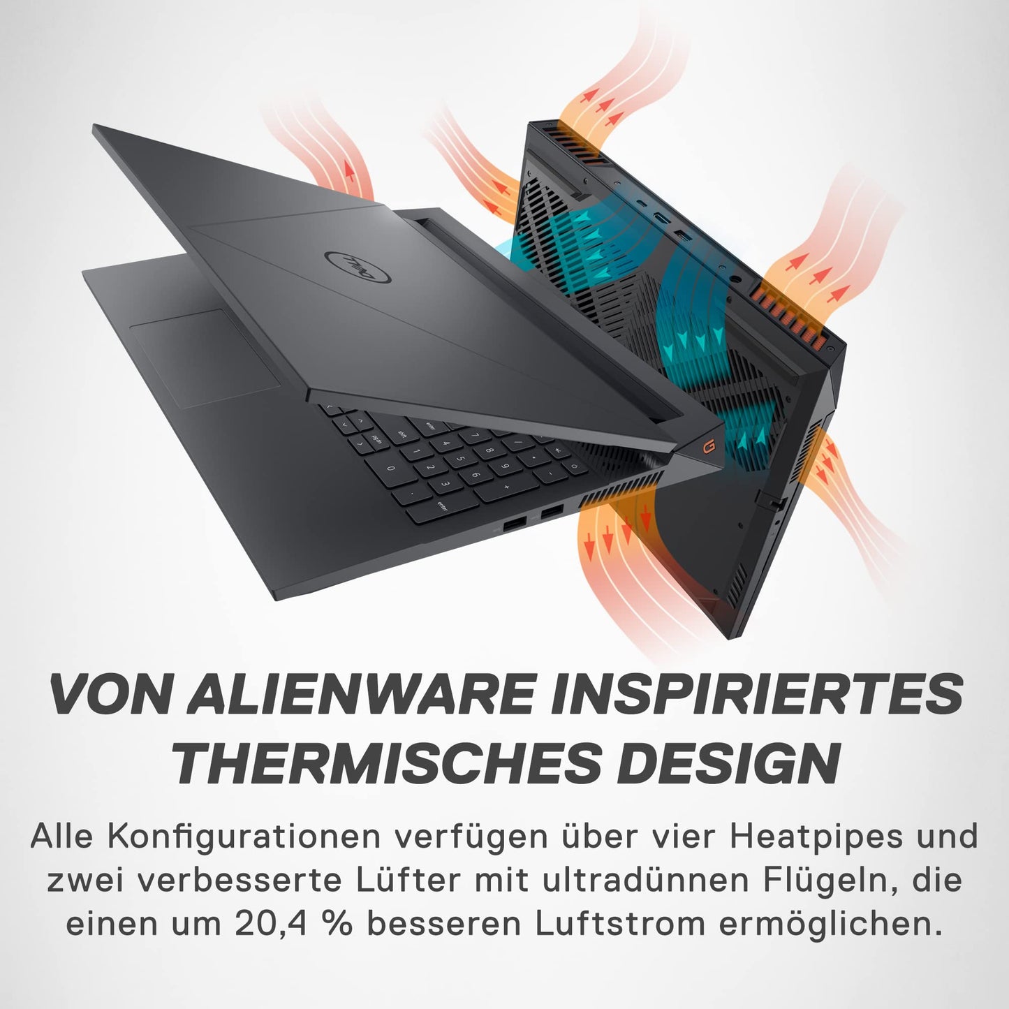 Dell G15 5530 Gaming Laptop 15.6" FHD 165Hz, 3ms, Display, Intel Core i7-13650HX, NVIDIA GeForce RTX 4050 6GB, 16GB RAM, 512GB SSD, Windows 11 Home, QWERTZ Backlit Keyboard, Grigio Ombra Scuro