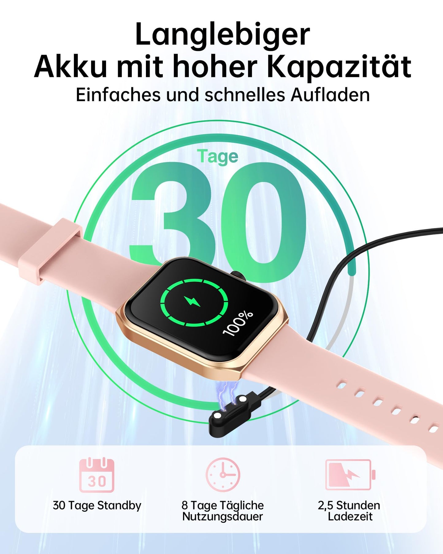 TUYOMA Smartwatch Damen mit Telefonfunktion - 1.91" Smart Watch IP68 Wasserdicht, 24h Herzfrequenz, SpO2, Schlafmonitor, 112+ Sportarten, Spiele, Kompatibel mit Android IOS