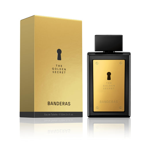 Banderas Perfumes - The Golden Secret - Eau de Toilette Spray für Herren, Täglicher und Männlicher Duft mit Minze und Apfellikör – 50 ml