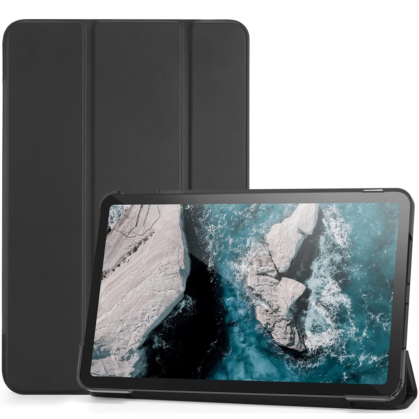 ProCase Hülle für Nokia T20 10.36 Zoll 2021 (T20 TA-1392 TA-1397 TA-1394) Tablet Case Smart Cover Ultra Dünn Licht Stand Klappen Schutzhülle Ständer Weich TPU -Schwarz