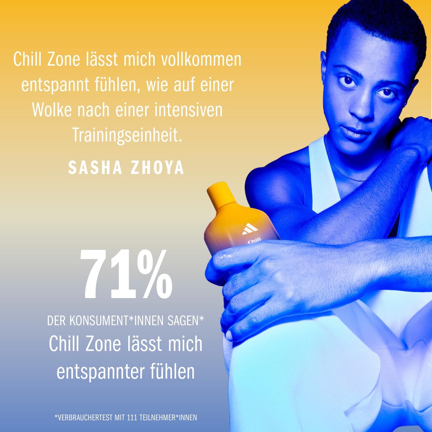 adidas Vibes Chill Zone Eau de Parfum, langanhaltender entspannender Unisex-Duft mit würzigen Noten und natürlichen ätherischen Ölen, 100ml