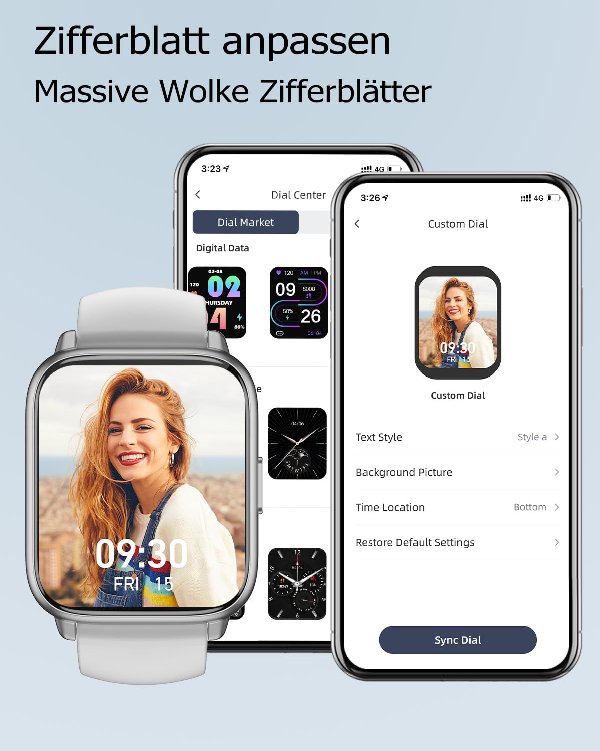 RUIMEN Smartwatch mit Telefonfunktion,Smartwatch für Damen Herren HD-Touch Screen Fitnessuhr mit SpO2-Überwachung Pulsuhr Schlafmonitor Schrittzähler Uhr Multi Trainingsmodi für Android iOS