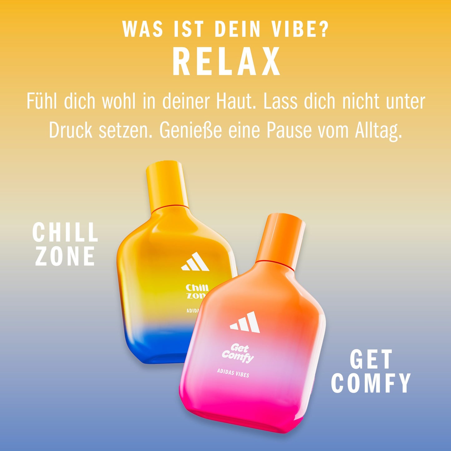 adidas Vibes Chill Zone Eau de Parfum, langanhaltender entspannender Unisex-Duft mit würzigen Noten und natürlichen ätherischen Ölen, 100ml