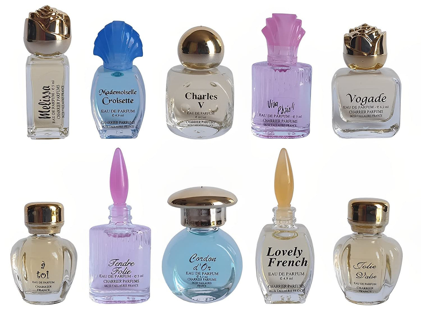 Charrier Parfums "Collection Precieuse" 10 Eaux de Parfum Miniatures Total 58.8 ml