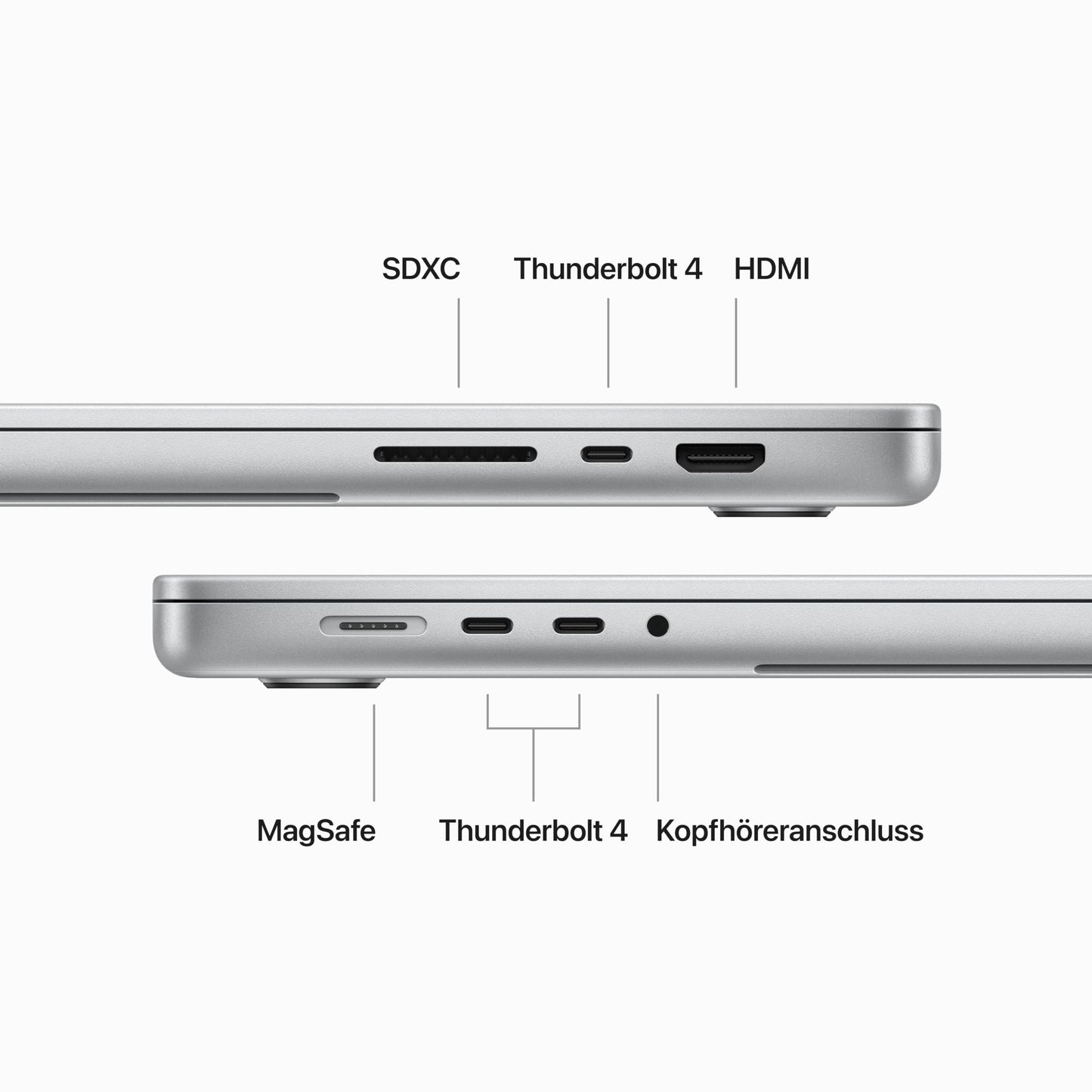 Apple 2023 MacBook Pro Laptop M3 Pro Chip mit 12‑Core CPU, 18‑Core GPU: 16,2" Liquid Retina XDR Display, 18 GB gemeinsamer Arbeitsspeicher, 512 GB SSD Speicher. Funktioniert mit iPhone/iPad, Silber