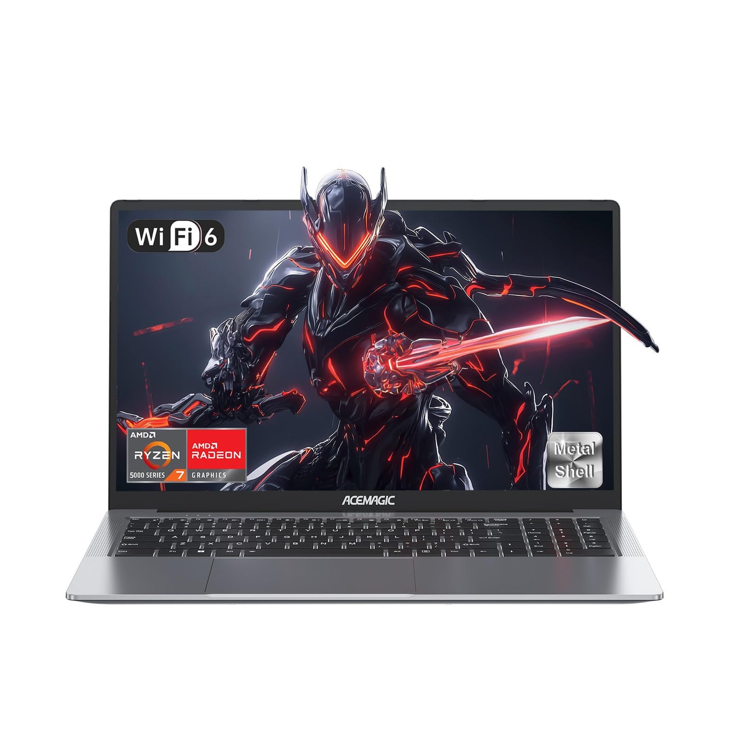 ACEMAGIC Laptop mit Metallgehäuse und Hintergrundbeleuchtetem Gaming-Laptop AMD Ryzen 7 5825U(8C/16T, bis zu 4,5 GHz) für Gamer-Notebook,16,1 Zoll FHD,16GB DDR4,512GB M.2 SSD,WiFi 6,BT5. 2,HDMI(Gray)