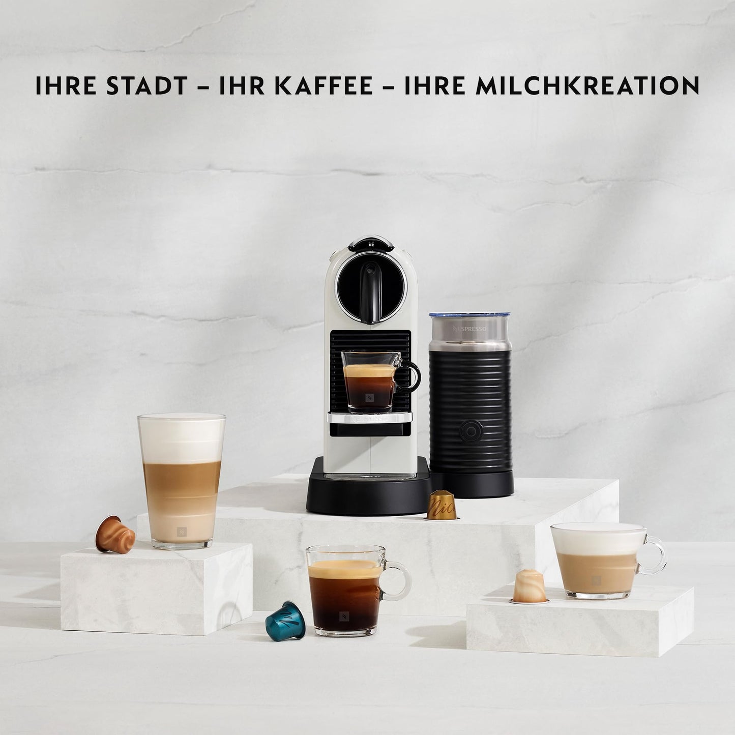 Nespresso De'Longhi EN267.BAE Citiz Kaffeemaschine mit Milchaufschäumer, Energiesparfunktion, 1710W, 1 Liter, 37.2 x 21.8 x 27.7 cm, Schwarz