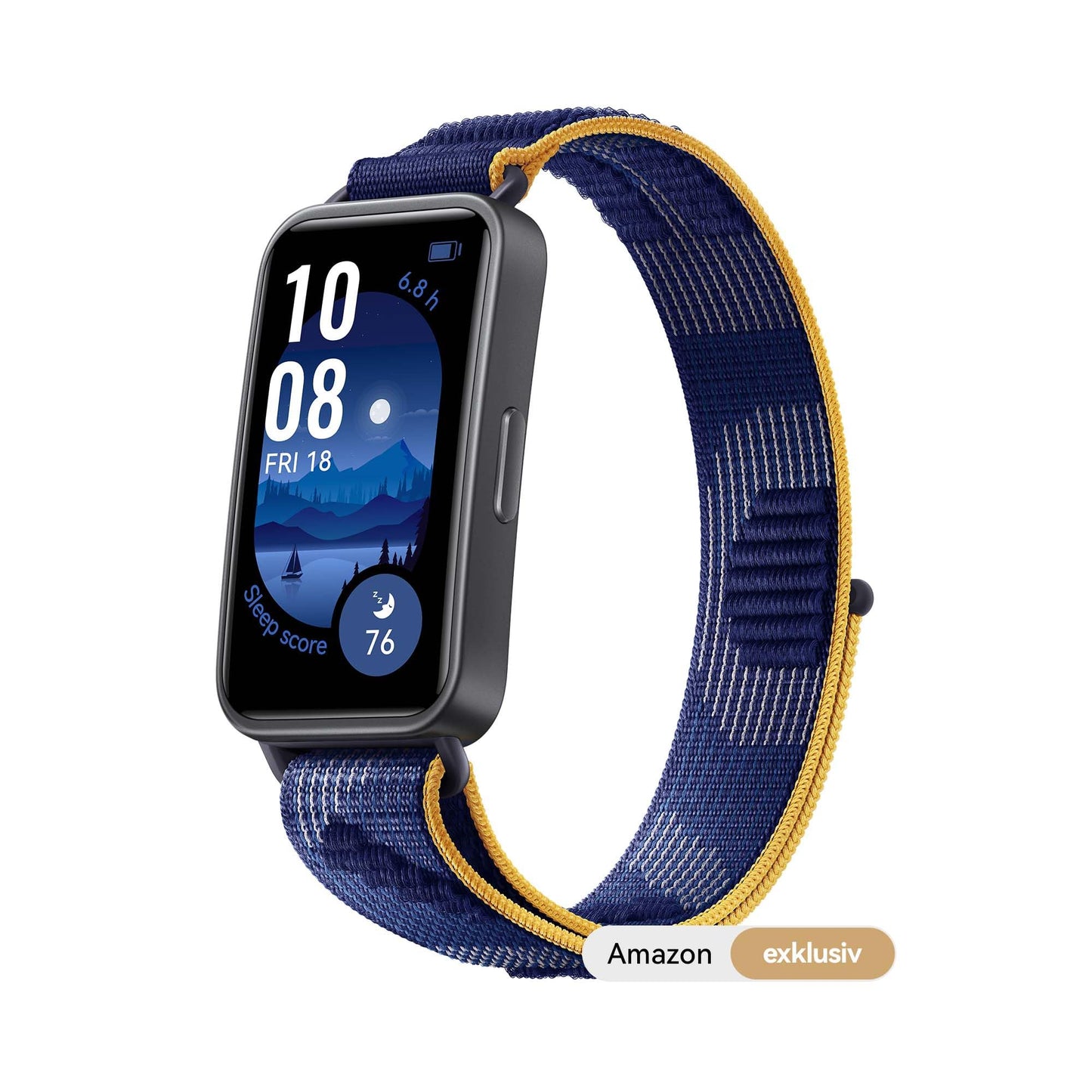 HUAWEI Band 9, Bluetooth, iOS & Android, bis zu 14 Tage Akkulaufzeit, Comfortable Wear, TruSleep 4.0, wissenschaftliches Schlaftracking, 100 Training Modes，smartband，Blue Nylon【Amazon Exklusiv】