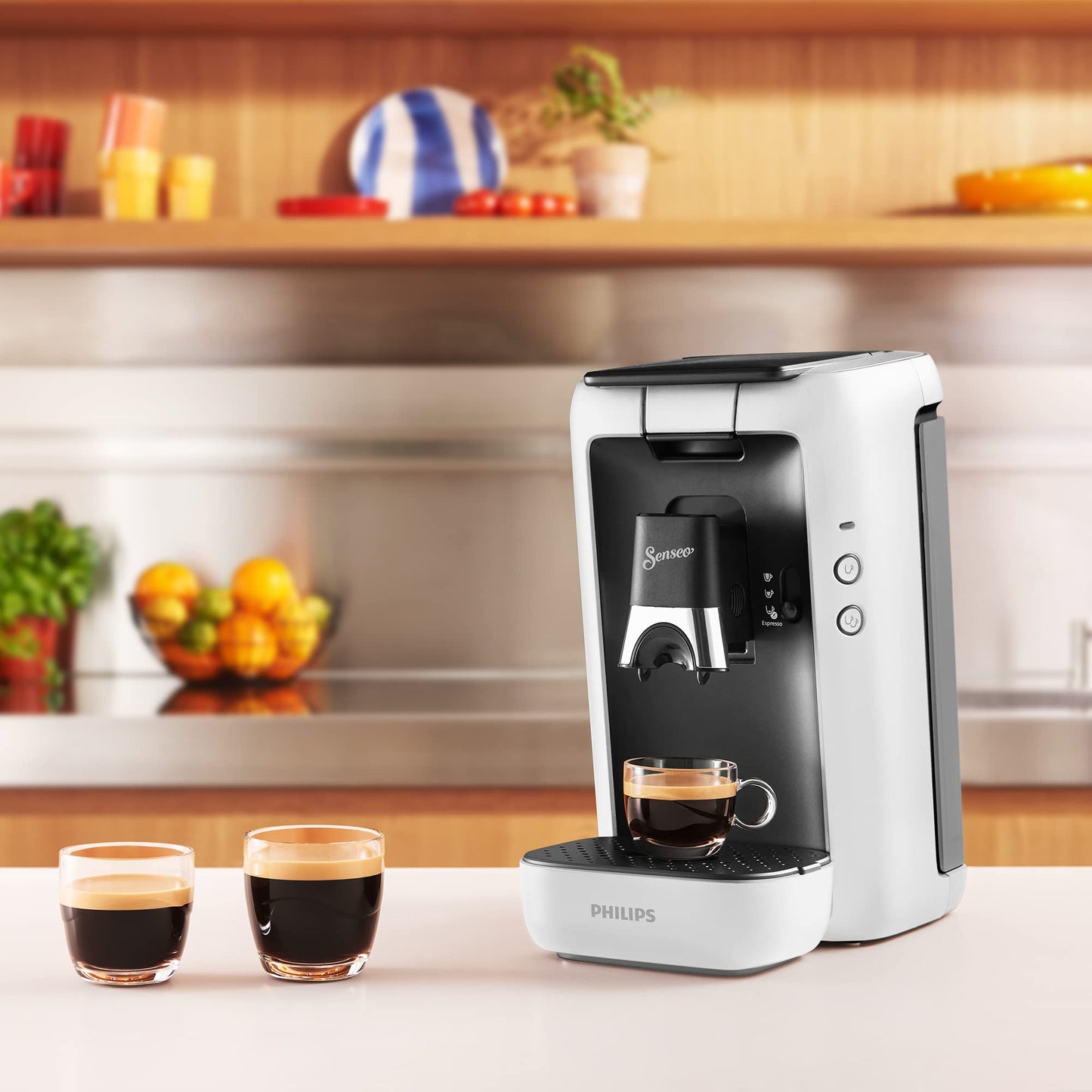 PHILIPS Senseo Maestro STAR Kaffeepadmaschine – Intense Plus Technologie, Perfekte Espressoqualität, 1,2L Wassertank, Umweltfreundliches Design, Memo-Funktion, Entkalkungsanzeige (CSA260/10)