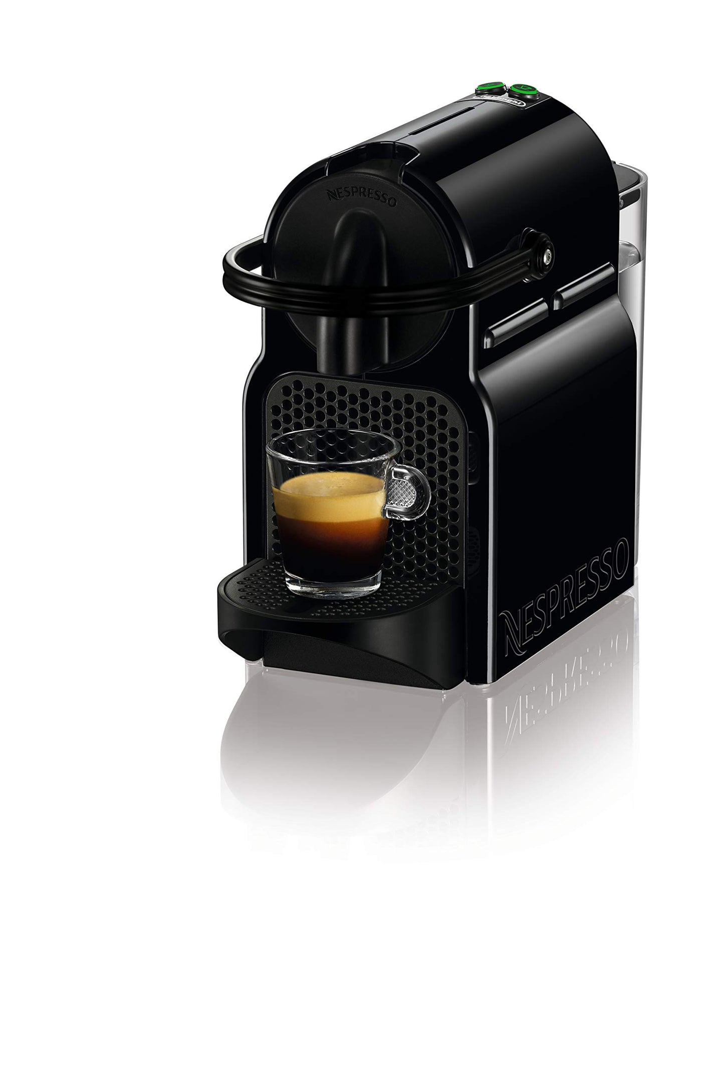 Nespresso De'Longhi EN 80.B Inissia Kapselmaschine, Hochdruckpumpe und Energiesparfunktion, Automatische Power Off 9 Minuten, Tassenfüllmenge für Espresso und Lungo, 0.7 l Wassertank, Schwarz