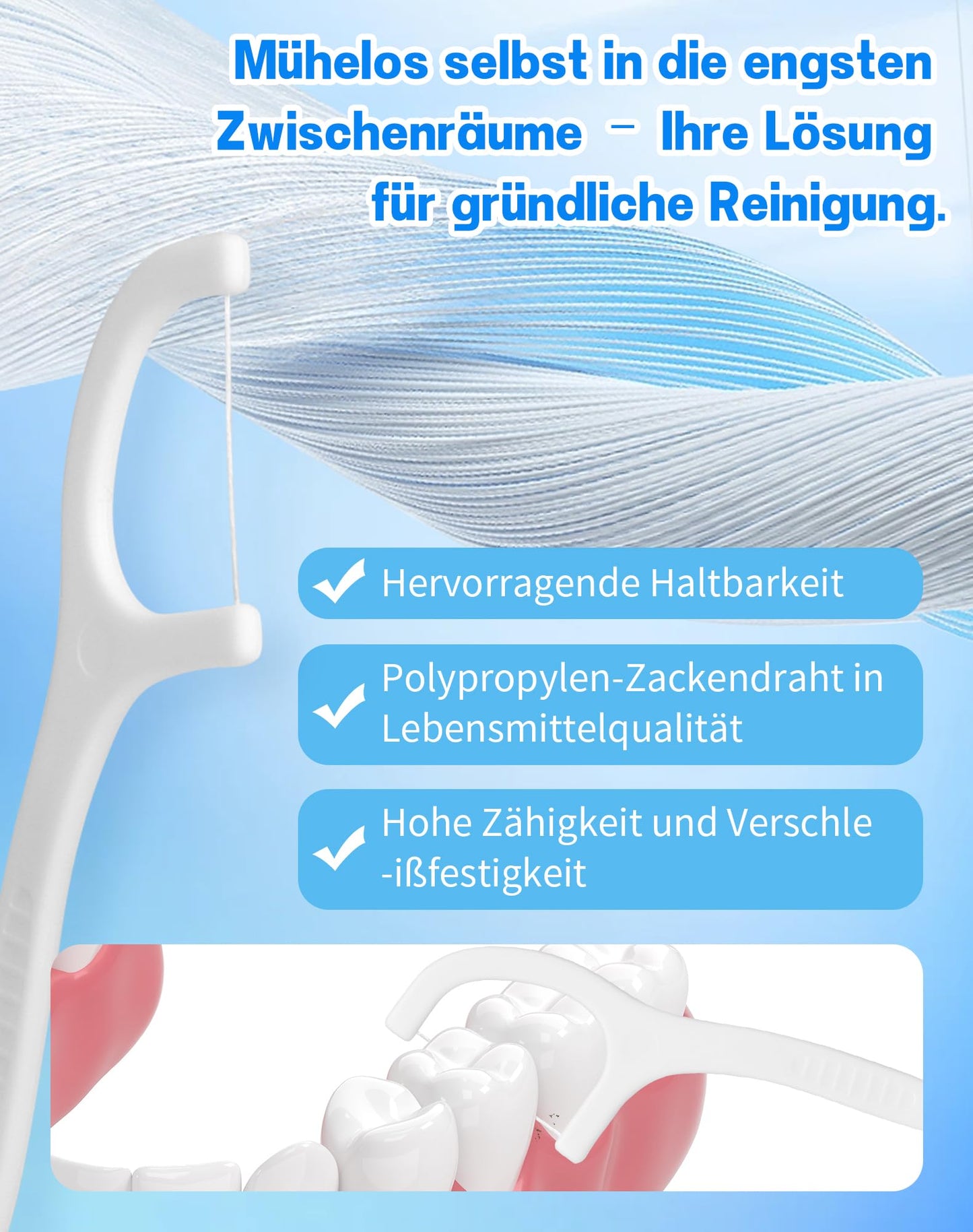 400PCS Zahnseide Sticks Dental Floss Zahnseide Zahnstocher Zahnpflege 3X Zahnreinigung Flossers mit 4Pack tragbarem Etui Zahnseidesticks Zahnreiniger Sticks zur Entfernung von Plaque und Speiseresten