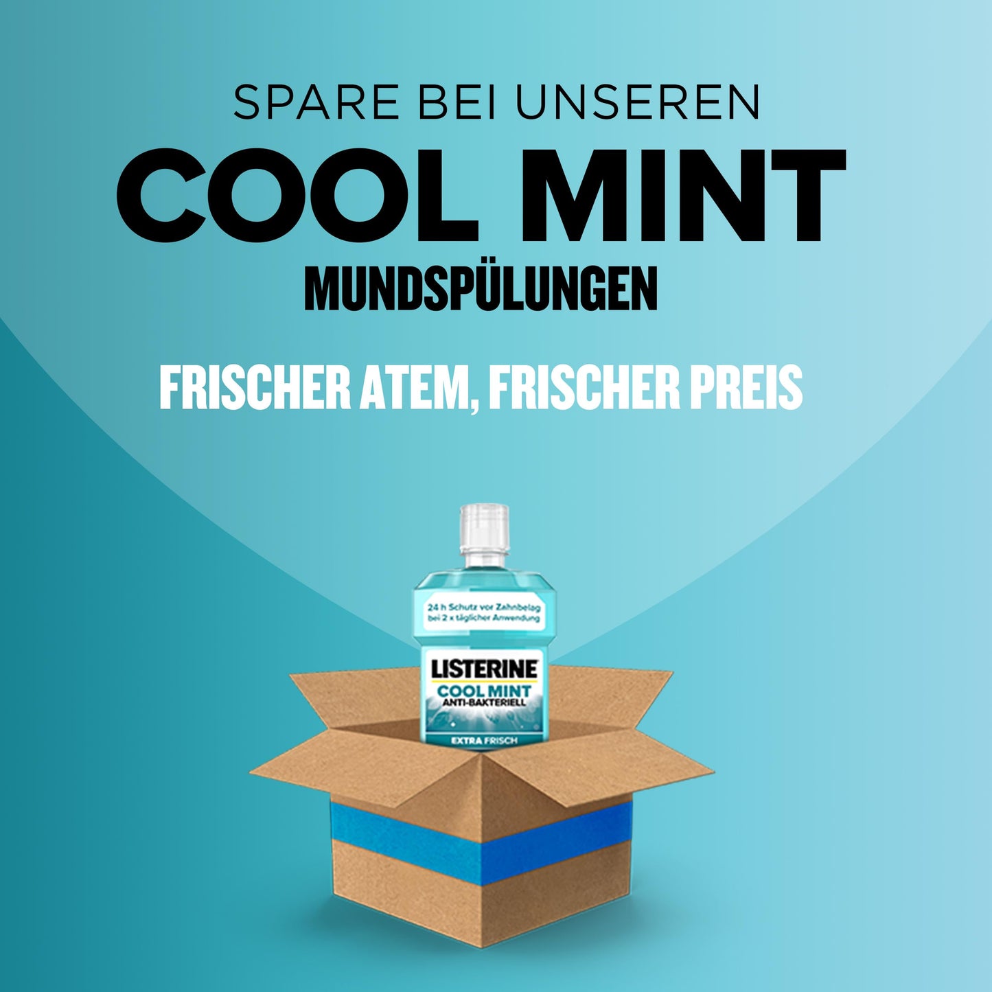 LISTERINE Total Care Zahnfleisch-Schutz (500 ml), antibakterielle Mundspülung mit Fluorid für gesundes Zahnfleisch, Zahnpflege Mundwasser reduziert Zahnbelag mit 6 in 1 Wirkung