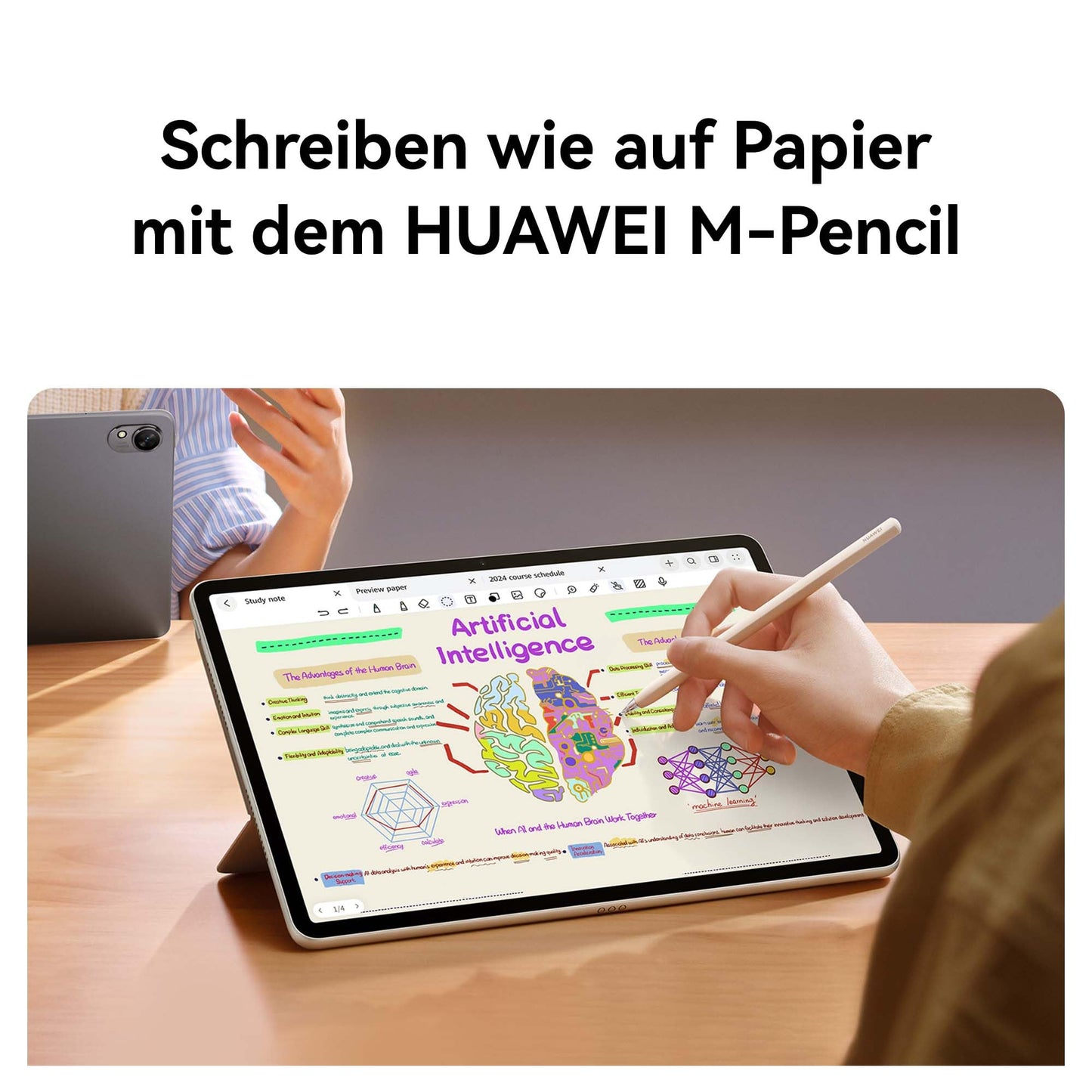 HUAWEI MatePad 11,5″S PaperMatte Edition Tablet, 8GB+256GB, M-Pencil unterstützt durch NearLink, Abnehmbare Tastatur, 2,8K FullView Display, 144 Hz hohe Bildwiederholfrequenz, Space Gray