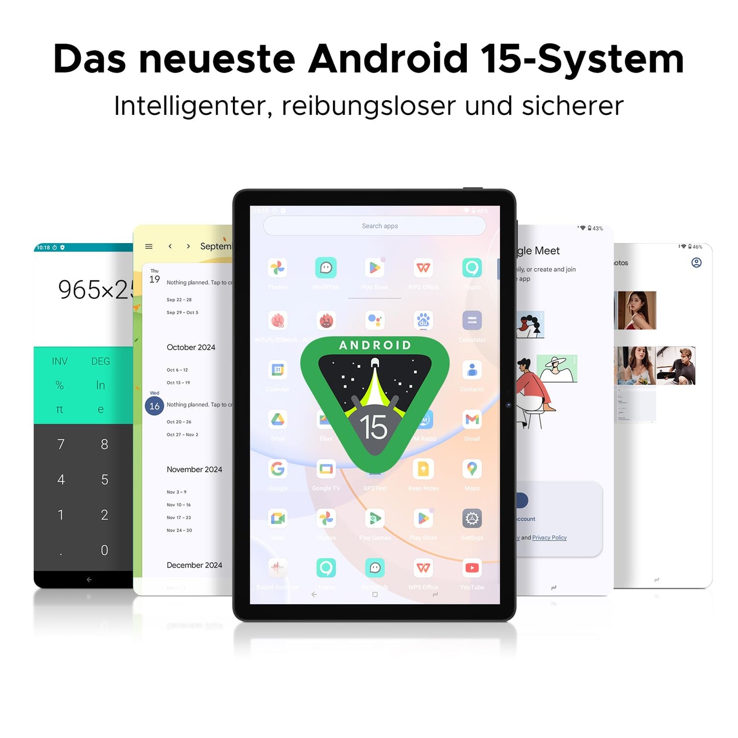 DOOGEE U11 Android 15 Tablet - 2025 Neueste 11 Zoll Octa-Core Tablets, 16GB + 128GB/2TB Erweiterbar Tablet PC, 8580mAh Akku, 2,4G + 5G Wi-Fi, 13MP + 5MP, Bluetooth5.0, 1280 * 800 HD IPS Android Tablet