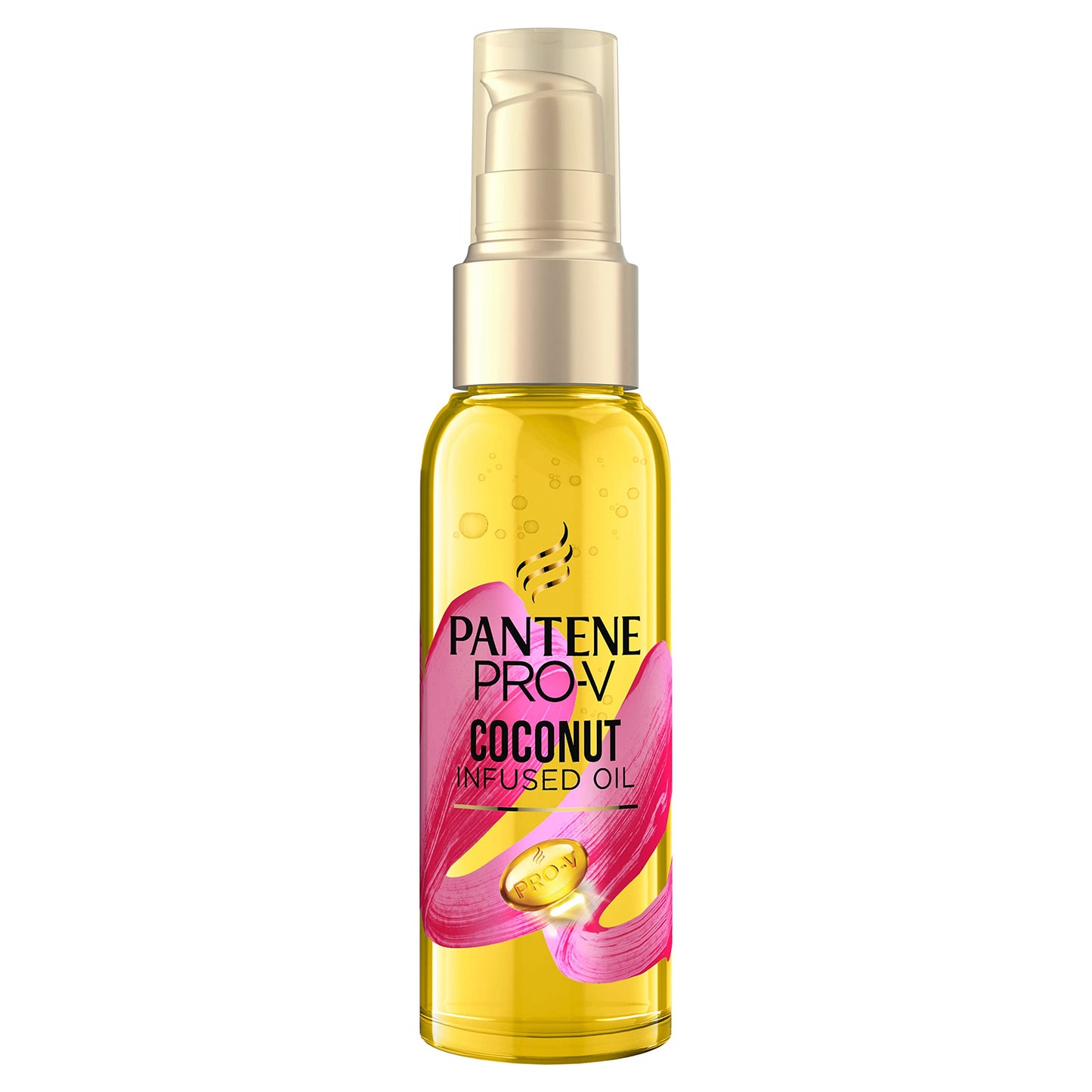 Pantene Pro-V Coconut Infused Haaröl Für Intensive Feuchtigkeit, Haarpflege Glanz, Haarpflege Trockenes Haar, Haarpflege für Trockene Haare, Haarpflege, Haaröl, Haar Öl, Beauty, Gold, 100ml