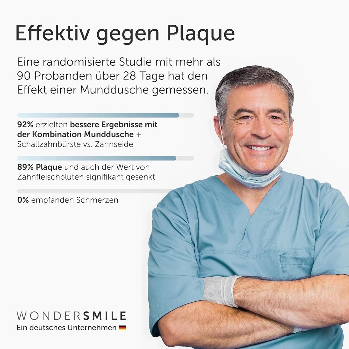 Wondersmile Munddusche PRO - Testsieger 2024-100 Tage risikofrei testen - SmoothFlow-Technologie für optimale Zahn- & Zahnfleischpflege - mit 5 Modi - PowerAkku mit bis zu 30 Tagen Laufzeit