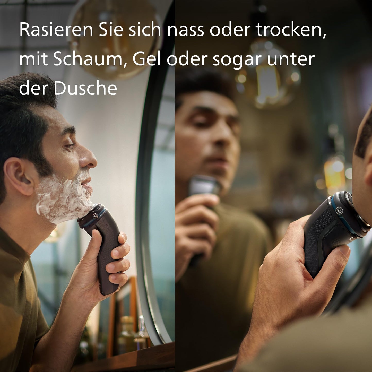 Philips Shaver Series 3000 – Elektrischer Nass- und Trockenrasierer für Männer, mit SkinProtect-Technologie, in Anthrazit, mit ausklappbarem Bartschneider, kabellos (Modell S3145/00)