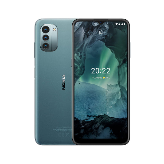 Nokia G11 Smartphone, 6,5-Zoll-HD+, 90-Hz-Bildfrequenz, Android 11, Google Assistant, 3 GB RAM/32 GB ROM, uSD Unterstützt bis 512 GB, 5050 mAh, 13 MP, 2 MP Makro, 18-W-Schnellladekompatibel, Ice