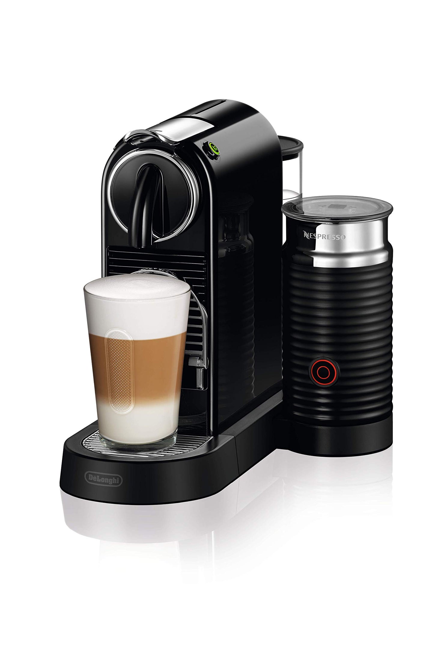 Nespresso De'Longhi EN267.BAE Citiz Kaffeemaschine mit Milchaufschäumer, Energiesparfunktion, 1710W, 1 Liter, 37.2 x 21.8 x 27.7 cm, Schwarz