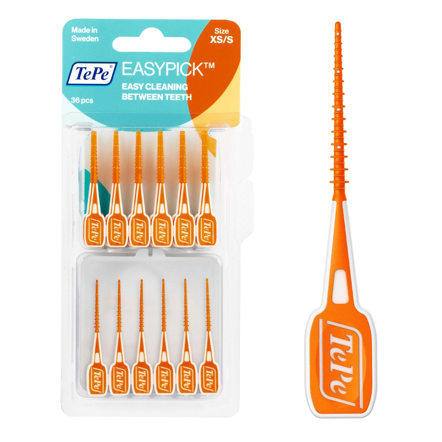 TePe EasyPick Dental Stick XS/S / 1 x 36 Stück inklusive praktischem Taschenetui / Für eine einfache, tägliche Anwendung zwischendurch und unterwegs