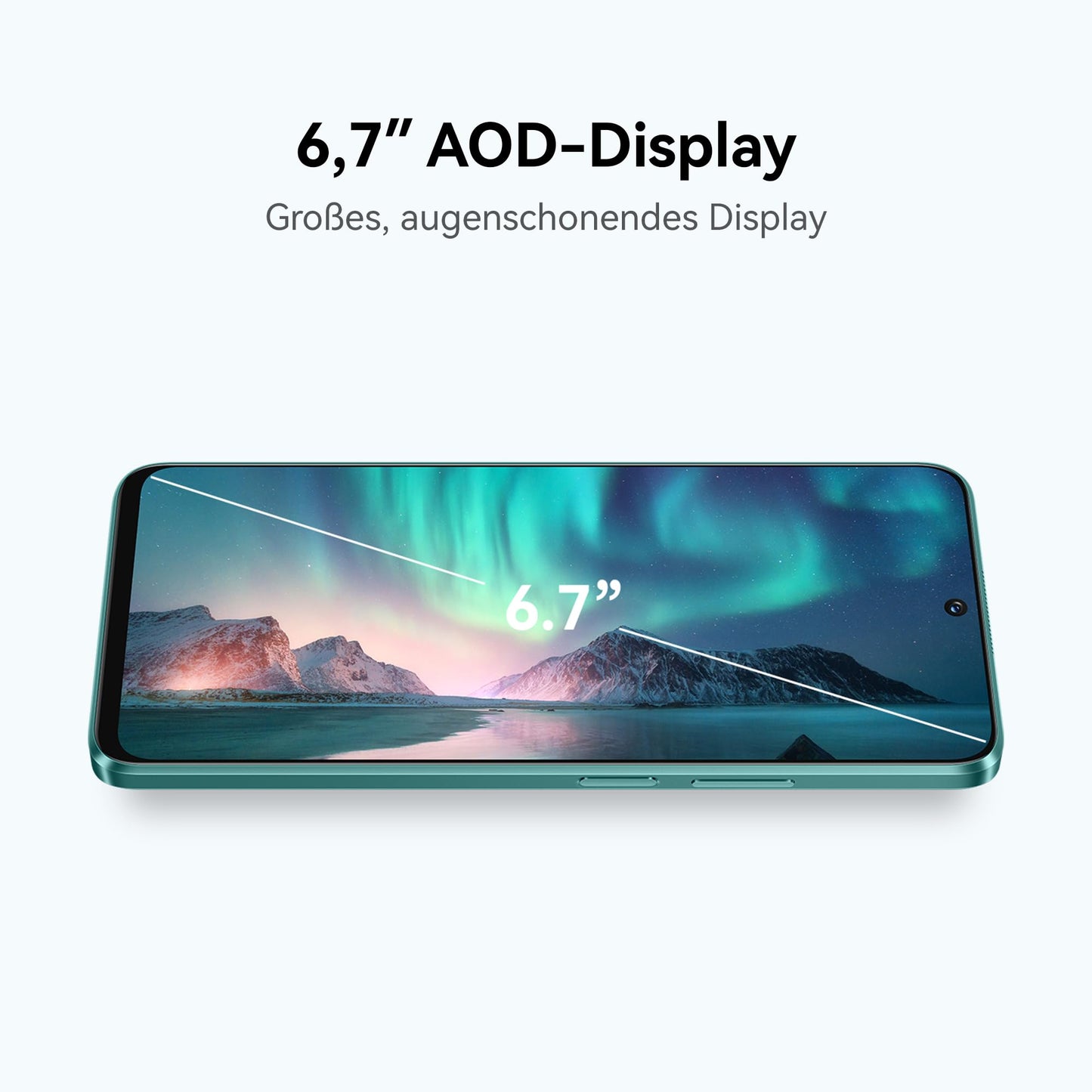 HUAWEI nova 12i Smartphone, 108 MP High-Res Fotografie, 40 W Supercharge, 5.000 mAh großer Akku, 6,7″ AOD-Display, 8GB+128GB, EMUI 14, LTE, Deutsche Version, Grün