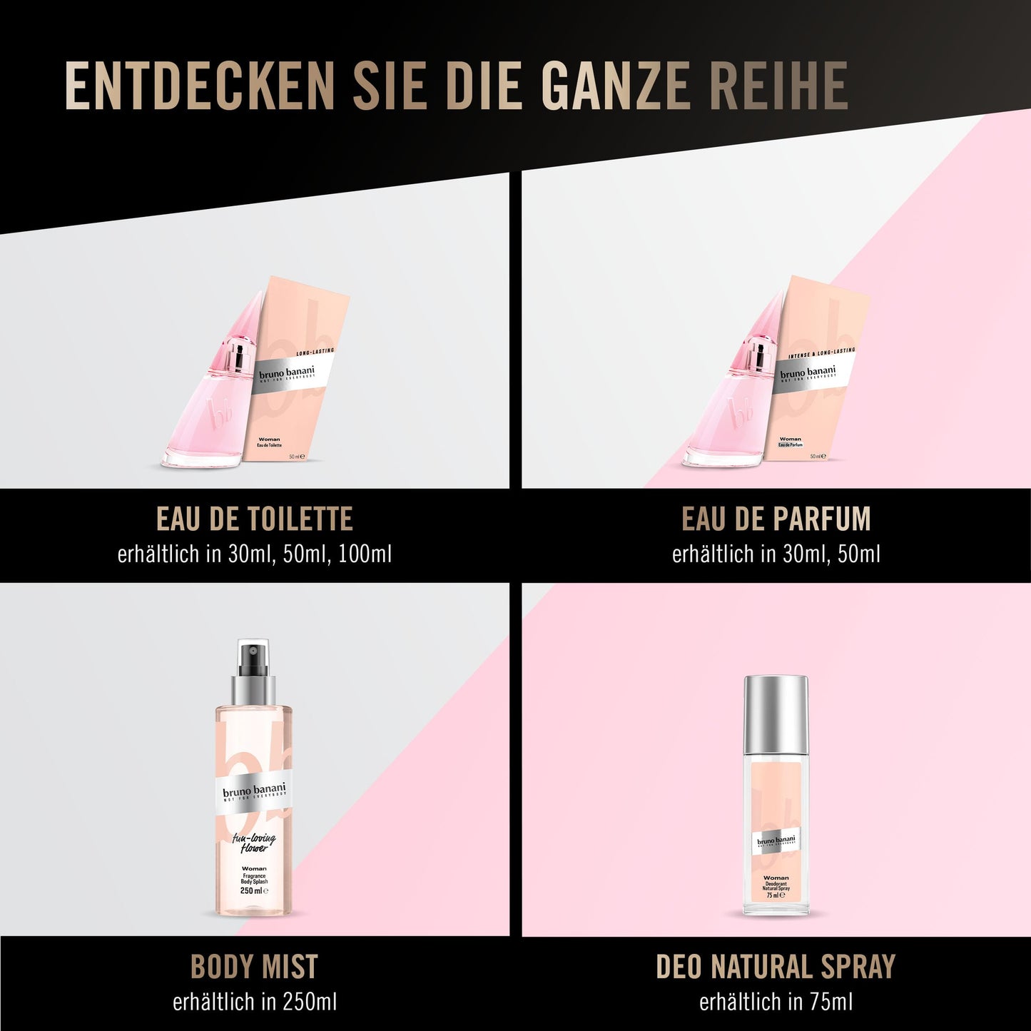 bruno banani Woman – Eau de Toilette Natural Spray – Blumig-fruchtiges Damen Parfüm – 1er Pack (1 x 30ml)