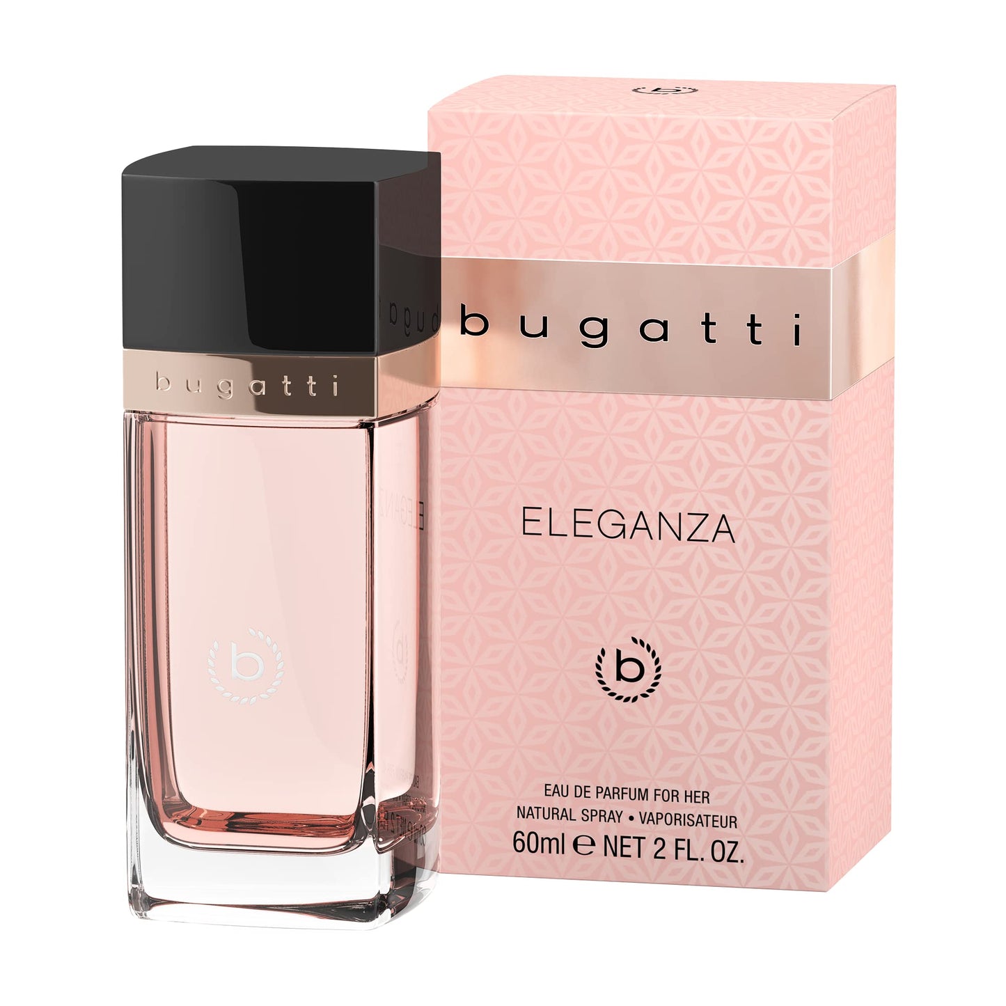 bugatti Parfüm Damen ELEGANZA EdP 60ml I Sinnliches Eau de Parfum Damen für jedes Alter und für jeden Anlass I Elegante Kombination aus Erdbeere, Cassis, Iris & Vanille I Fruchtig, pudrig & warm