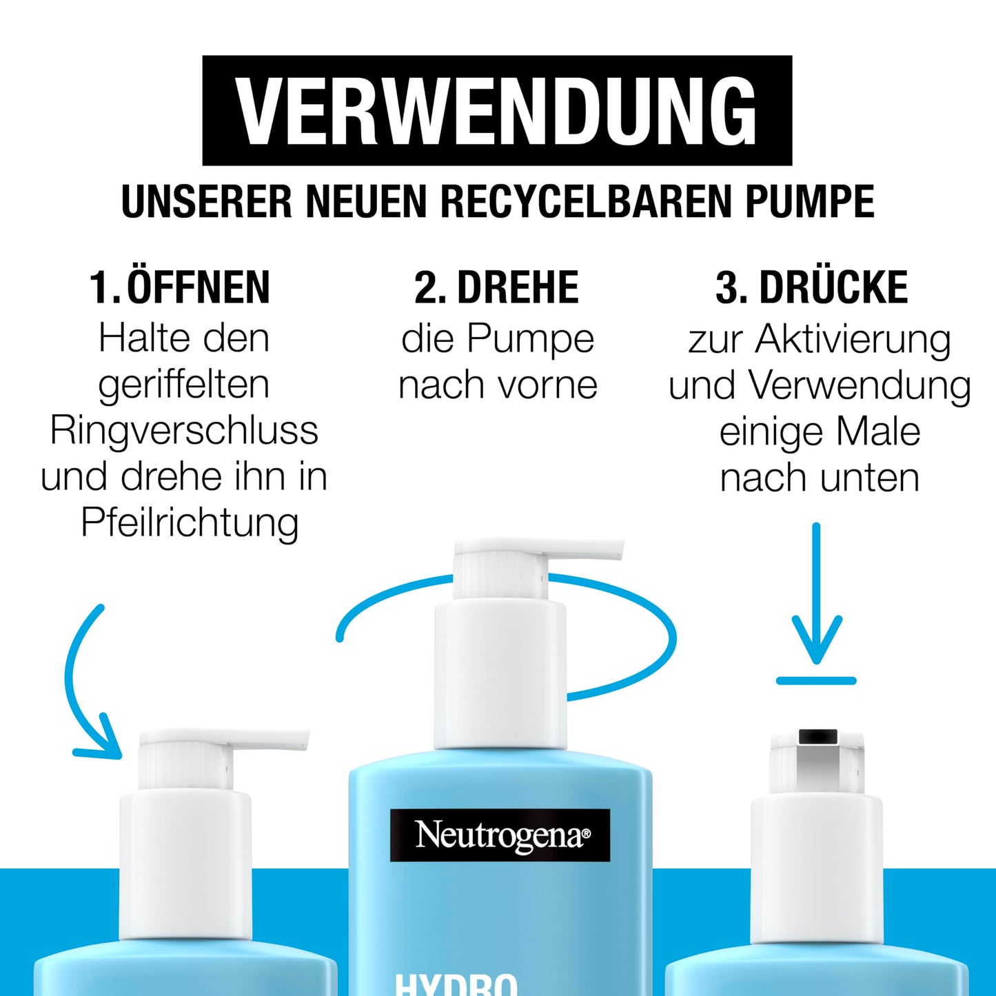 Neutrogena Hydro Boost ultra-leichte Formel Bodylotion Gel (250 ml) für geschmeidige Haut, erfrischende Körperlotion mit 17% Glycerin + Hyaluronsäure für alle Hauttypen