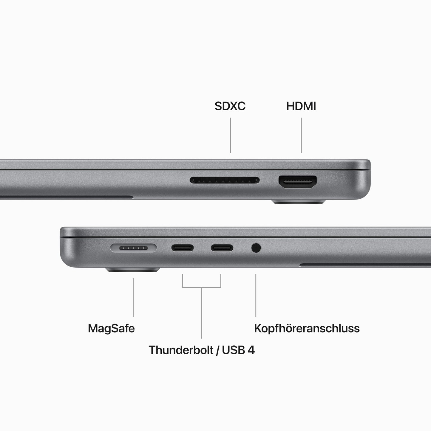 Apple 2023 MacBook Pro Laptop M3 Chip mit 8‑Core CPU, 10‑Core GPU: 14,2" Liquid Retina XDR Display, 8 GB gemeinsamer Arbeitsspeicher, 512 GB SSD Speicher. Funktioniert mit iPhone/iPad, Space Grau