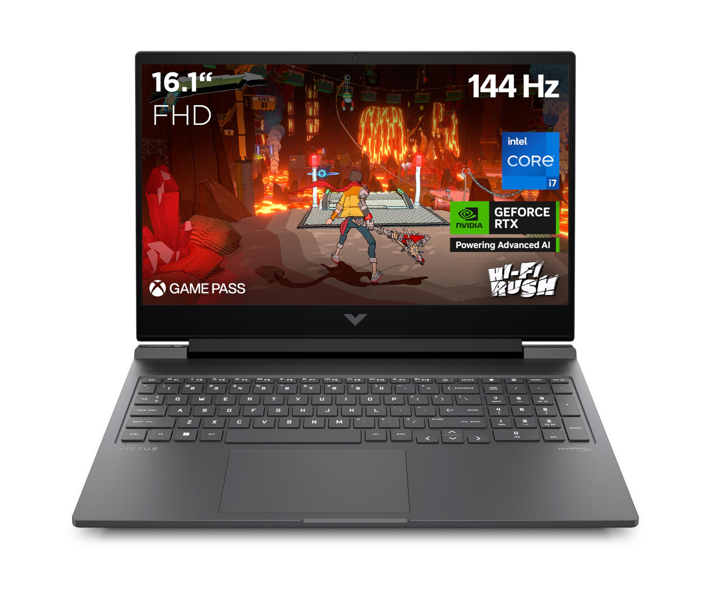 HP VICTUS Gaming Laptop, 16,1" FHD Display, 144 Hz, Intel Core i7-14700HX, 32 GB DDR5 RAM, 1 TB SSD, NVIDIA GeForce RTX 4070 (8GB), Windows 11, QWERTZ, Schwarz